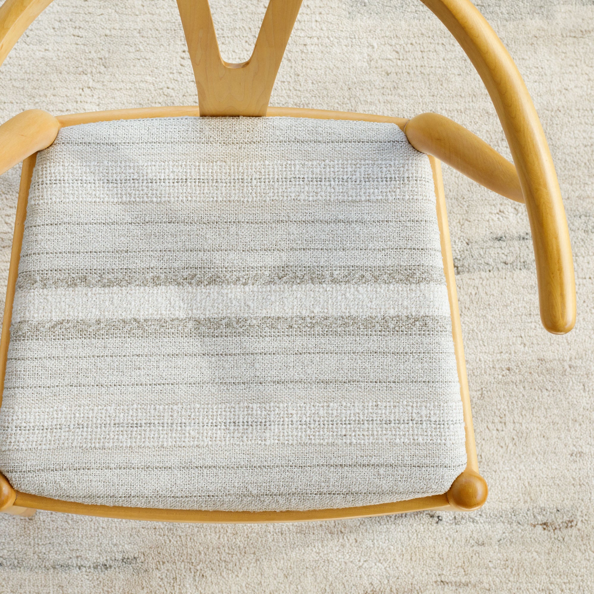 Acadia Stripe Salt, a neutral upholstery fabric from Tonic Living.