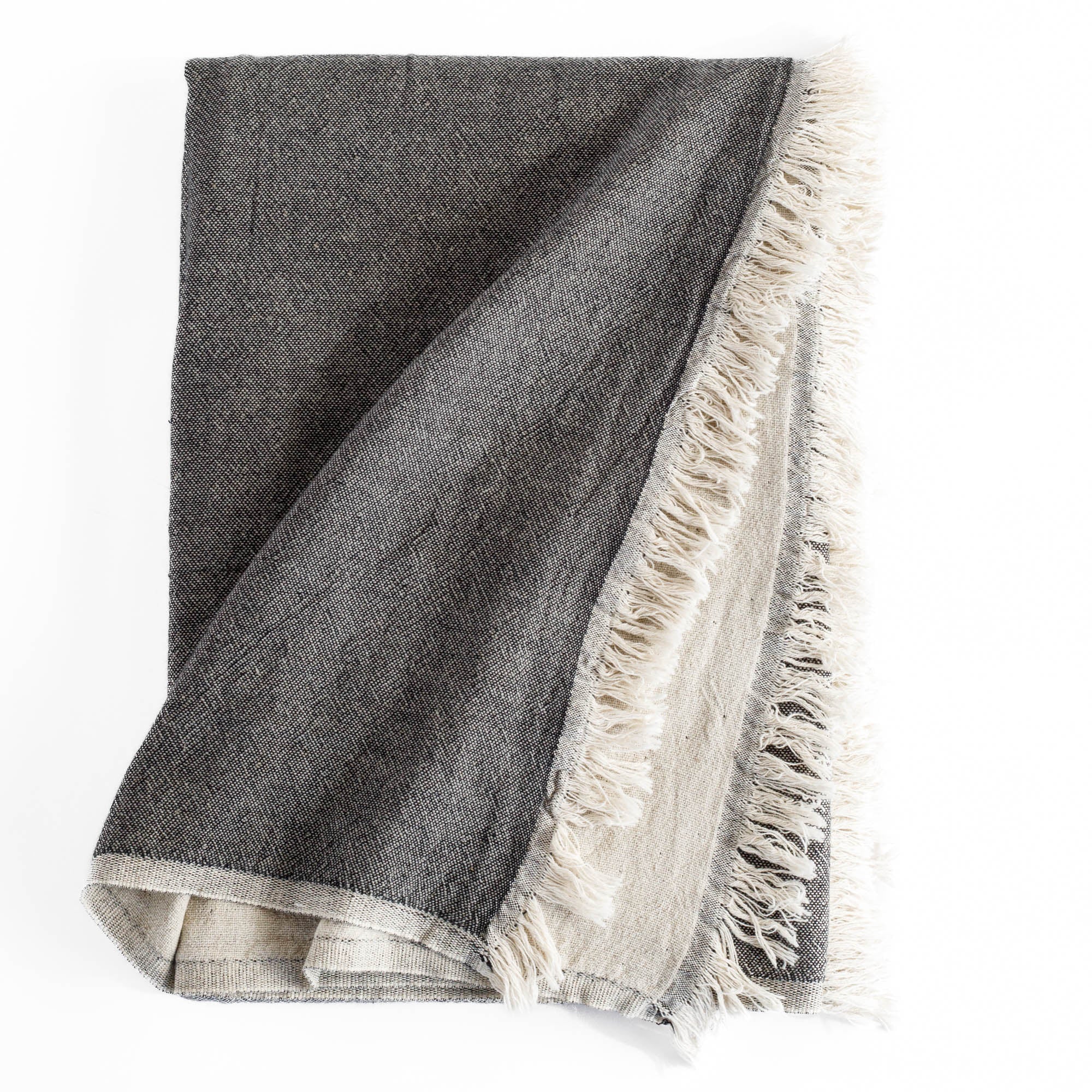 Alba Throw Blanket Charcoal