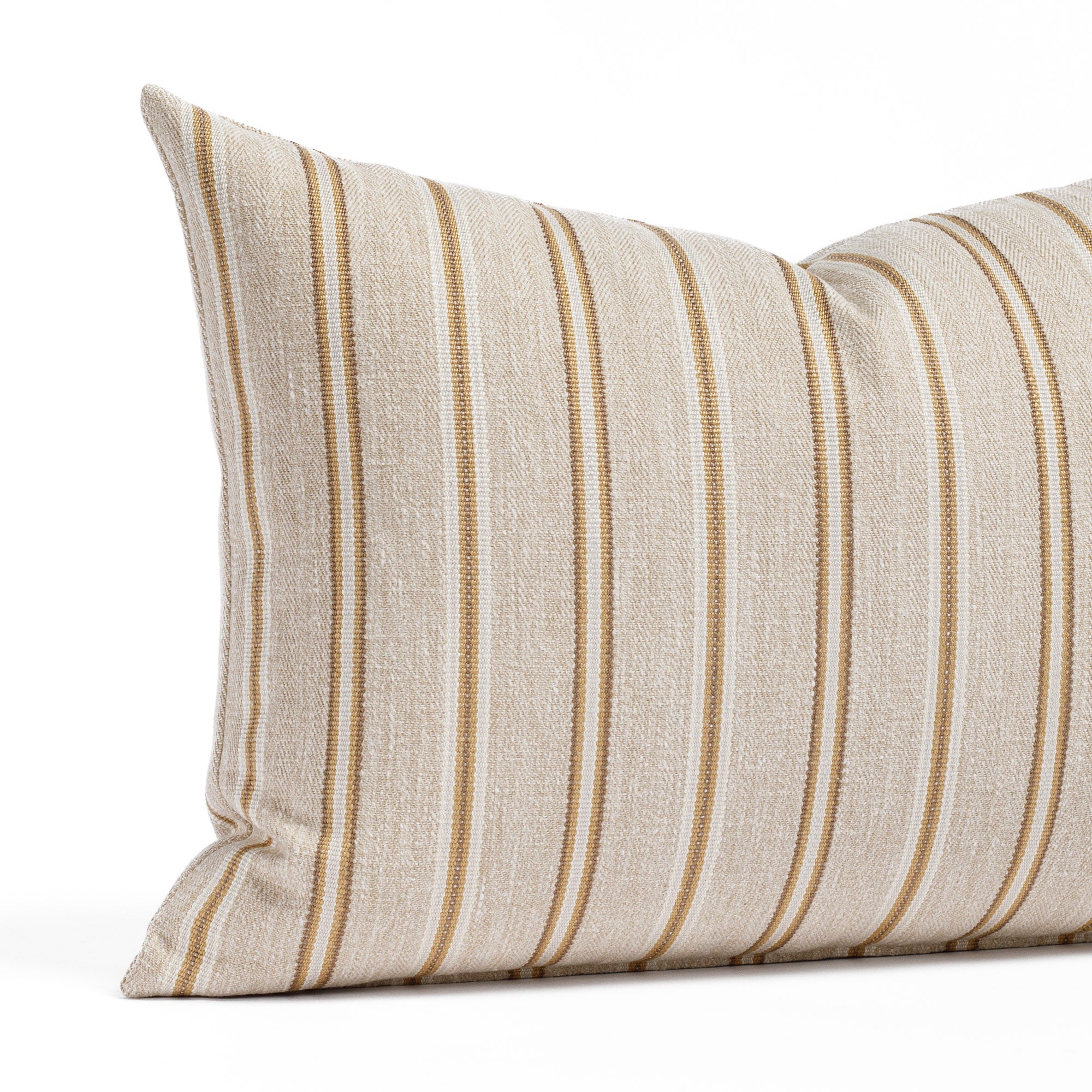 Yellow and white striped pillows sale