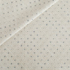 a pearly beige and ice blue diamond patterned chenille home decor fabric 