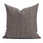 Brooklyn Stripe 22x22 Pillow Chocolate, an earthy rich brown throw pillow with a chunky tonal stripe from Tonic Living