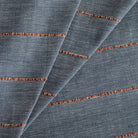 Brooklyn Stripe Fabric Navy and Rust, a navy blue with a chunky rust red stripe home decor fabric from Tonic Living