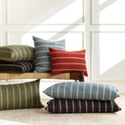 A selection of striped designer pillows from Tonic Living.