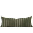 Brunswick Moss 16x42, a green and beige striped bolster pillow from Tonic Living.