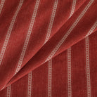 a deep red and white stripe soft home decor fabric from Tonic Living