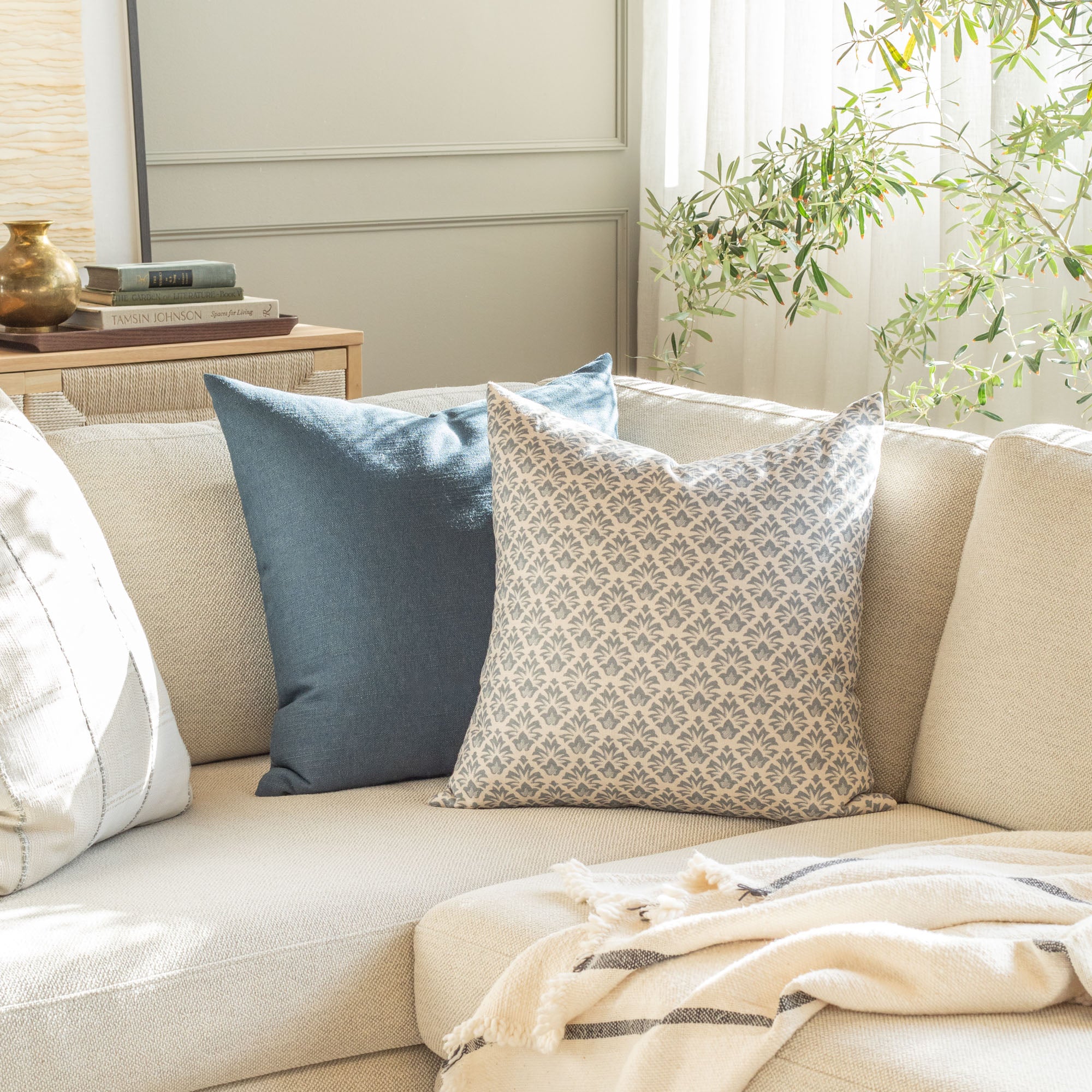 Indigo couch pillows sale