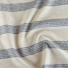 a cream and blue loopy stripe home decor fabric