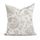 Gia 20x20 Pillow Pebble, an oatmeal and warm gray Jacobean floral print pillow from Tonic Living