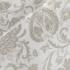 an oatmeal and earthy grey floral print multipurpose fabric