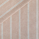 Harper Stripe Fabric Burnt Sienna, a rust red, parchment and black stripe home decor fabric from Tonic Living