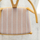 Harper Stripe Burnt Sienna upholstered seat 