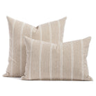 Harper Stripe Coffee throw pillow in 20x20 and 14x20 sizes