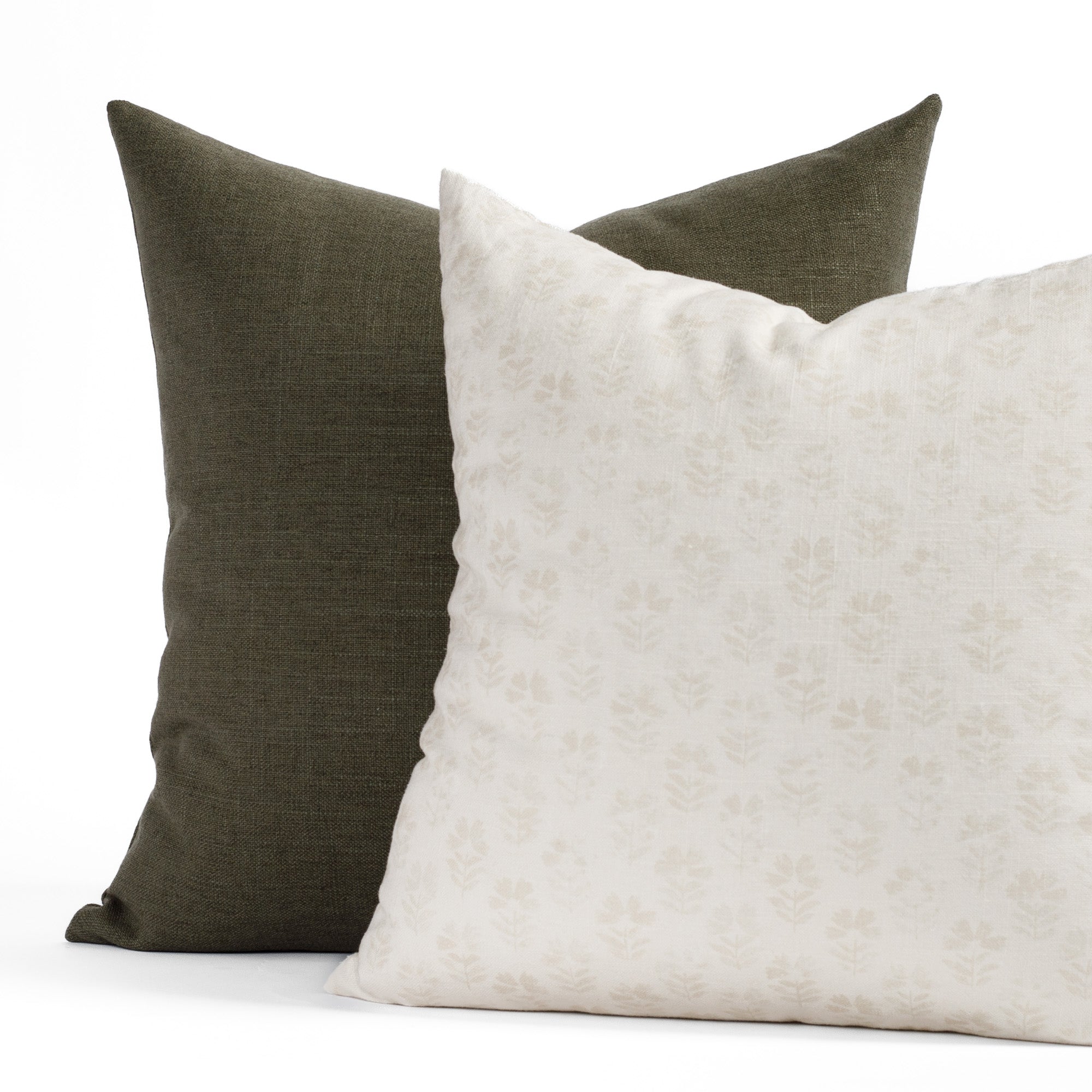 Tonic living throw pillow pairing - lincoln moss and carmel parchment 