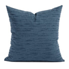 Malibu Navy 22x22, a blue textured stripe throw pillow from Tonic Living.