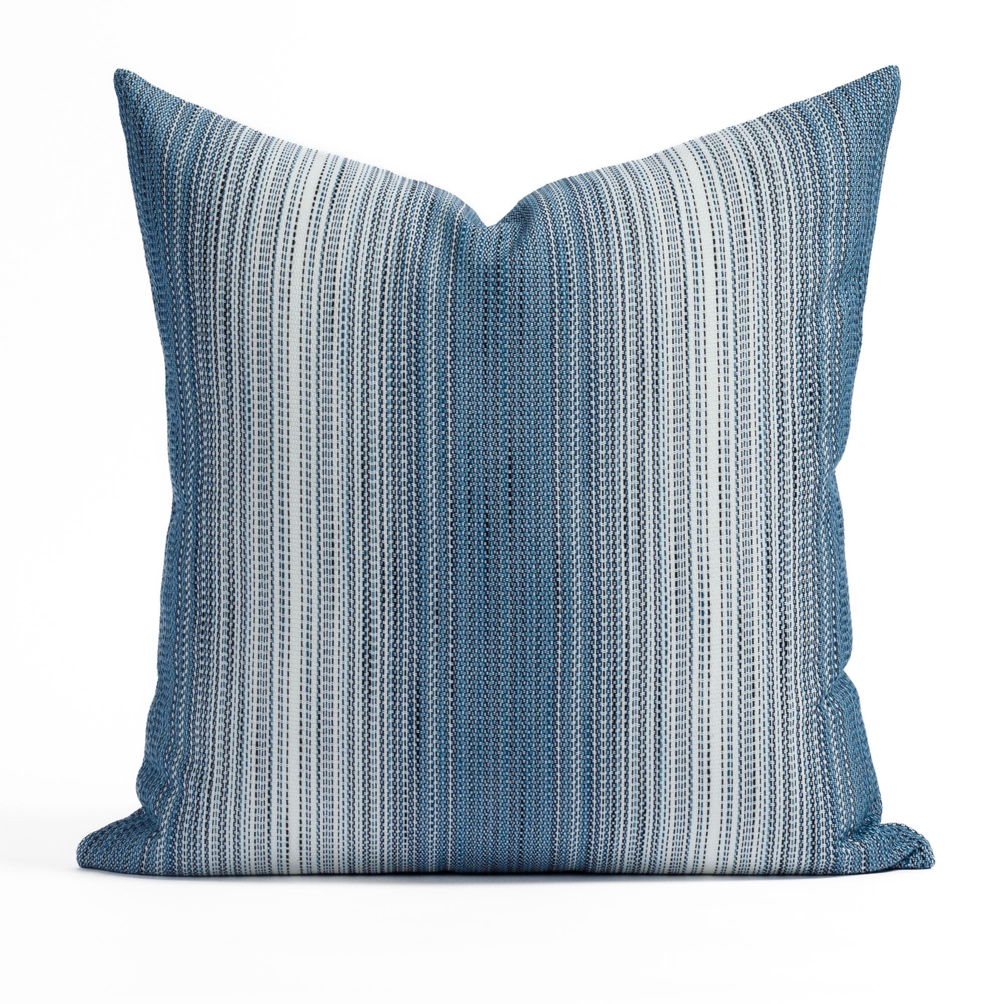 Blue and white striped throw pillows sale