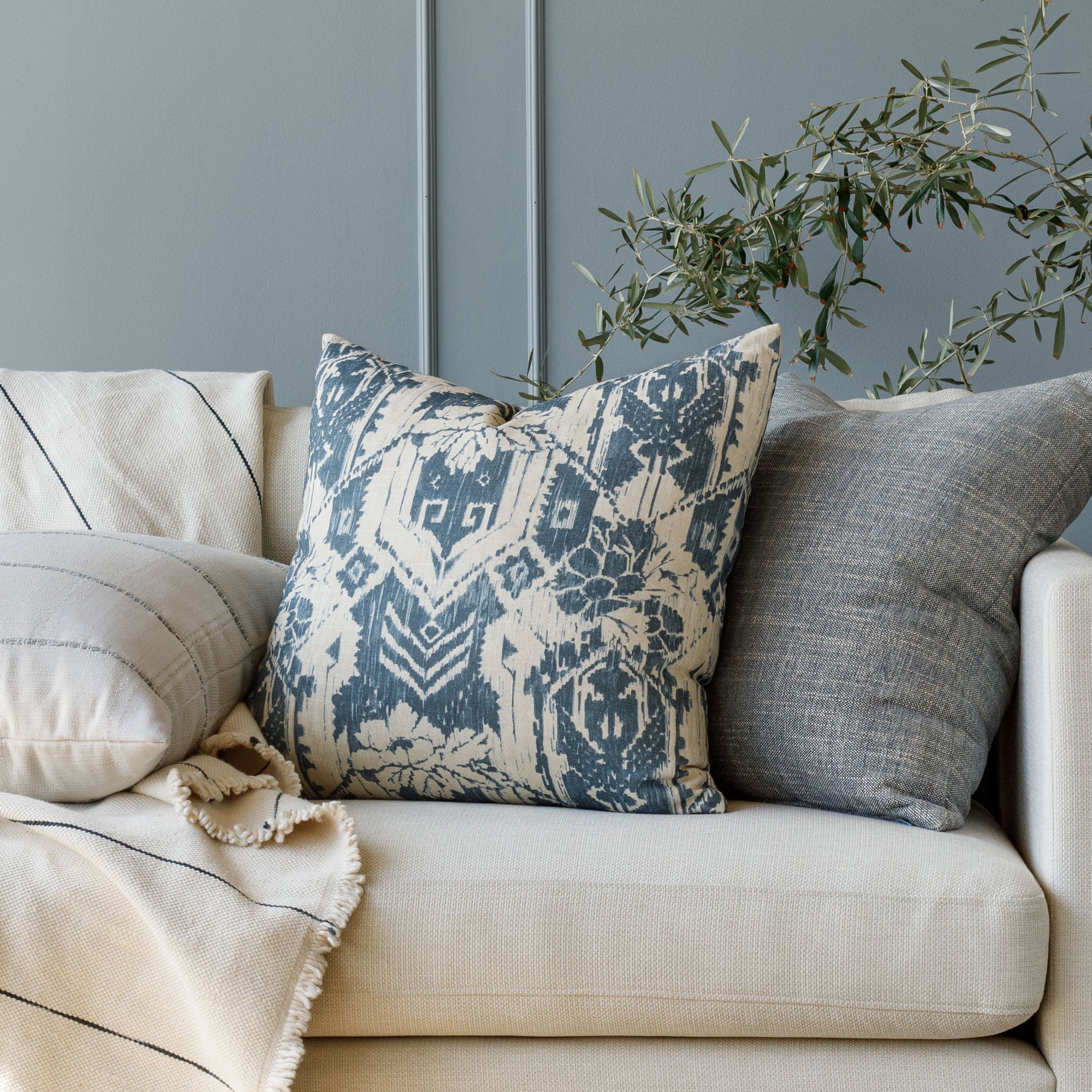 Indigo couch pillows sale