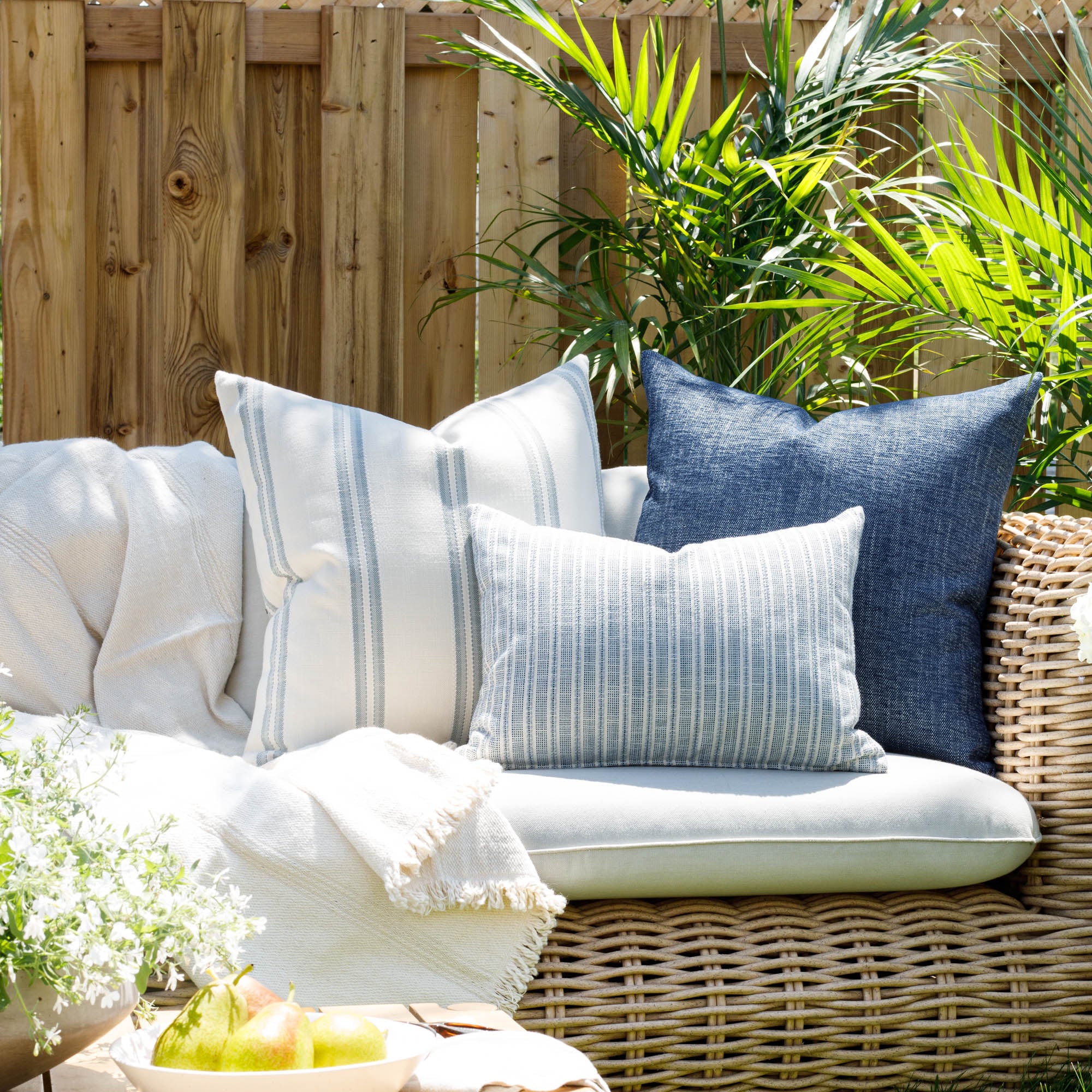 Blue and yellow outdoor pillows hotsell