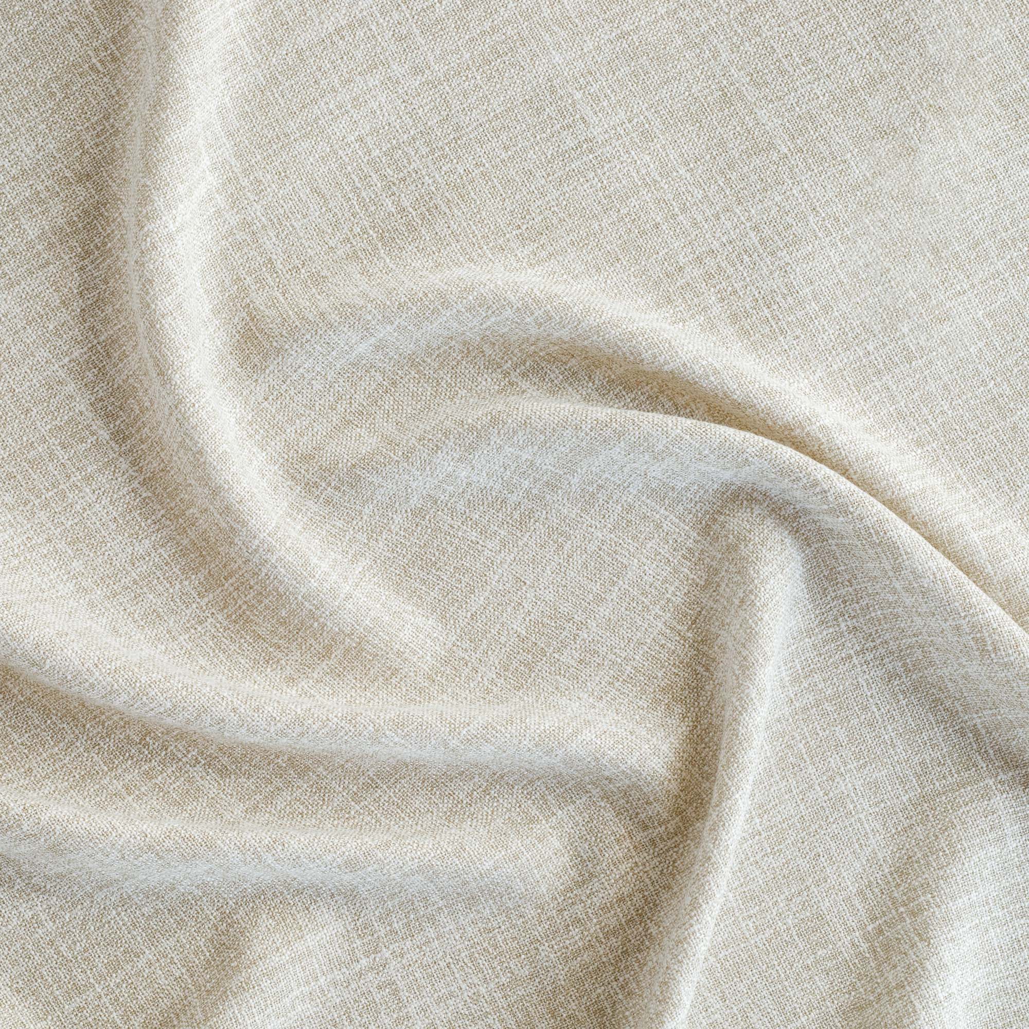 a semi sheer wheat toned double width fabric