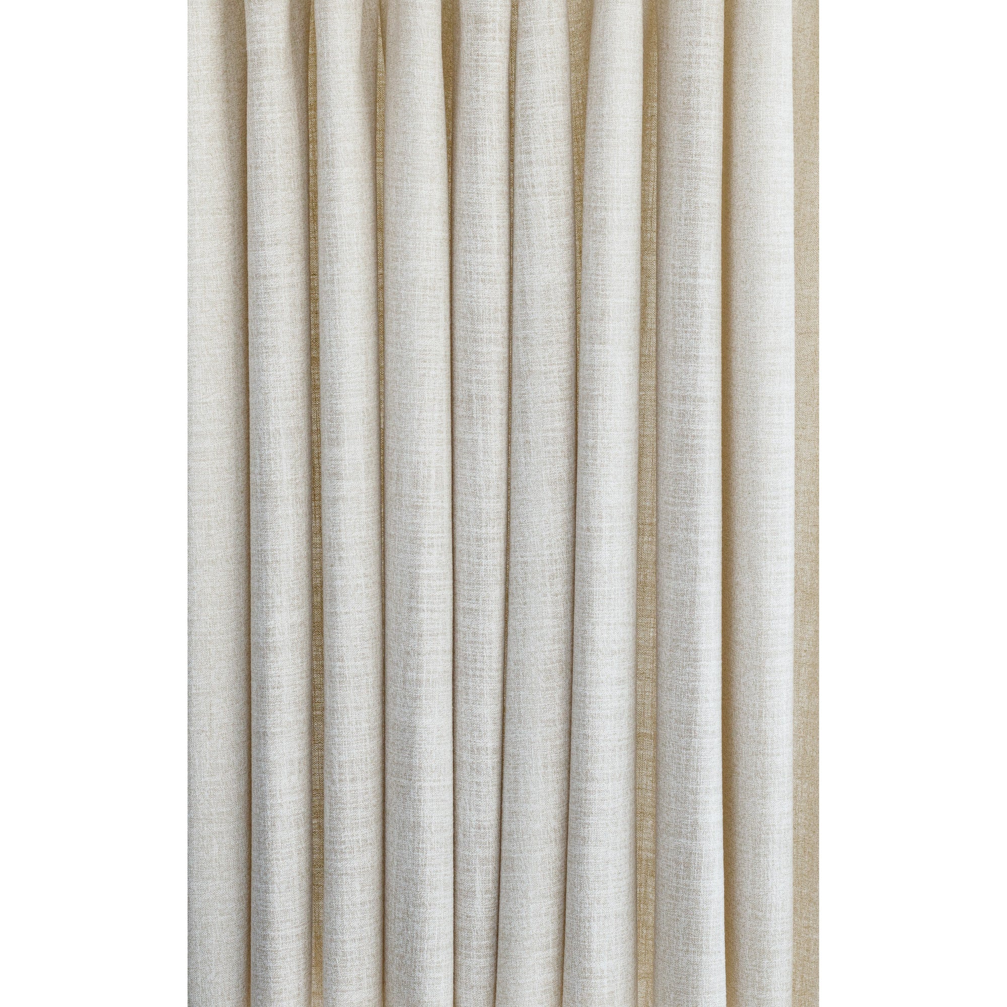 Soho Double Width Fabric Flax, a semi sheer beige curtain fabric from Tonic Living