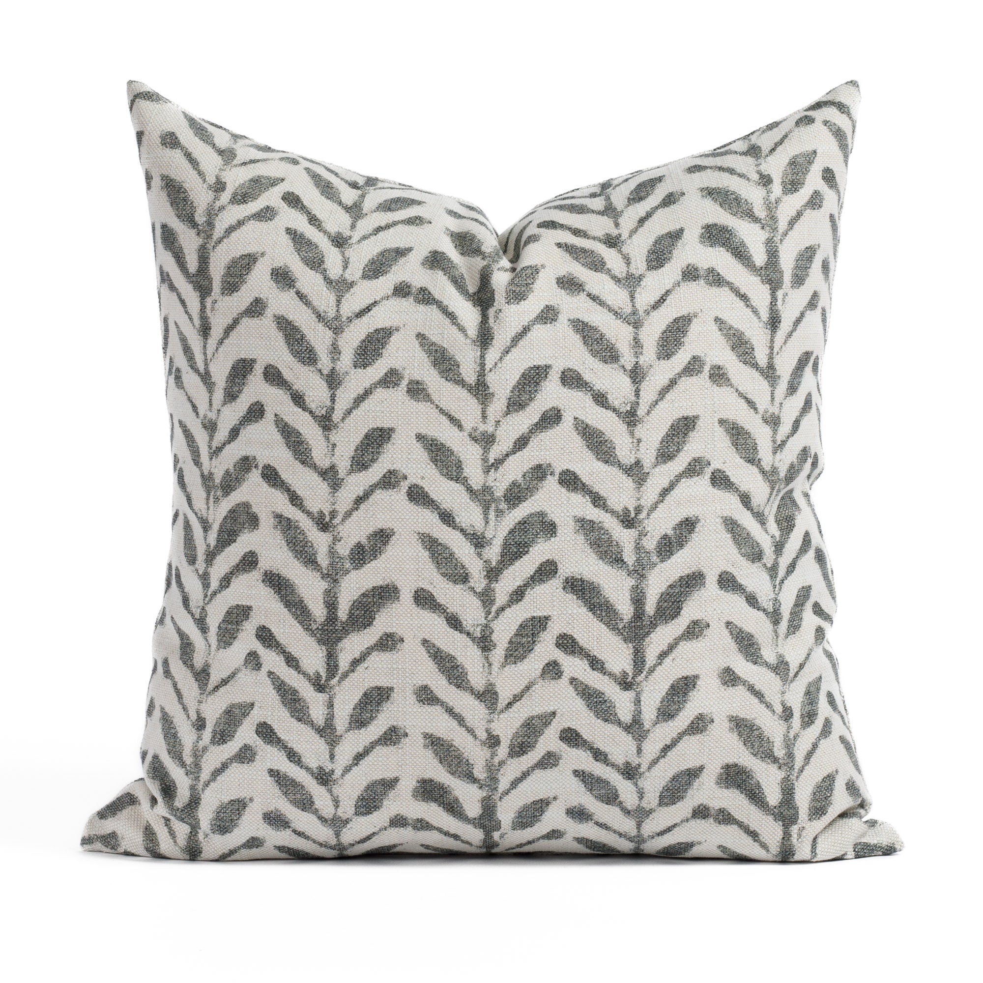 Togo Black & Natural 20x20, a charcoal botanical print pillow from Tonic Living.